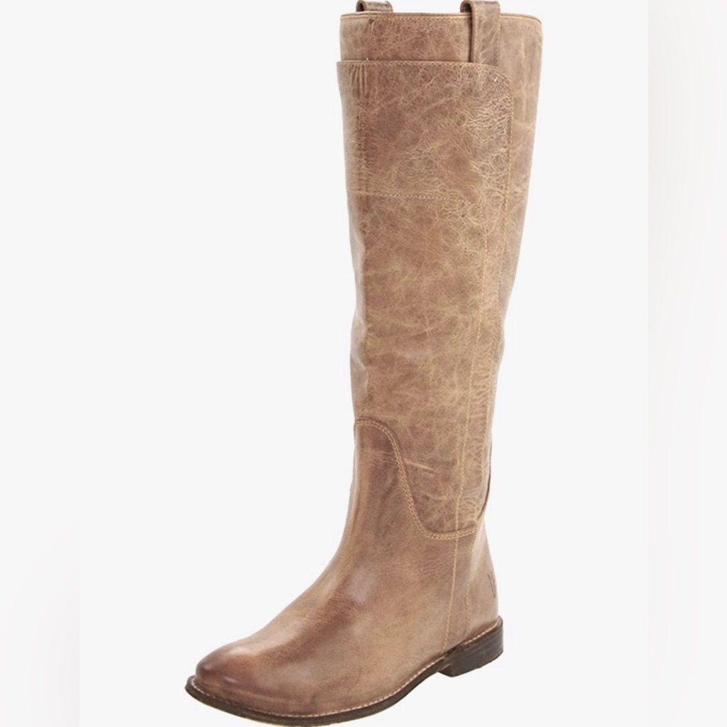 Frye Paige Tall Riding Boot: Tan Burnished Leather-77534